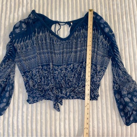 Free People‎ Blue Bohemian Blouse - Picture 9 of 10
